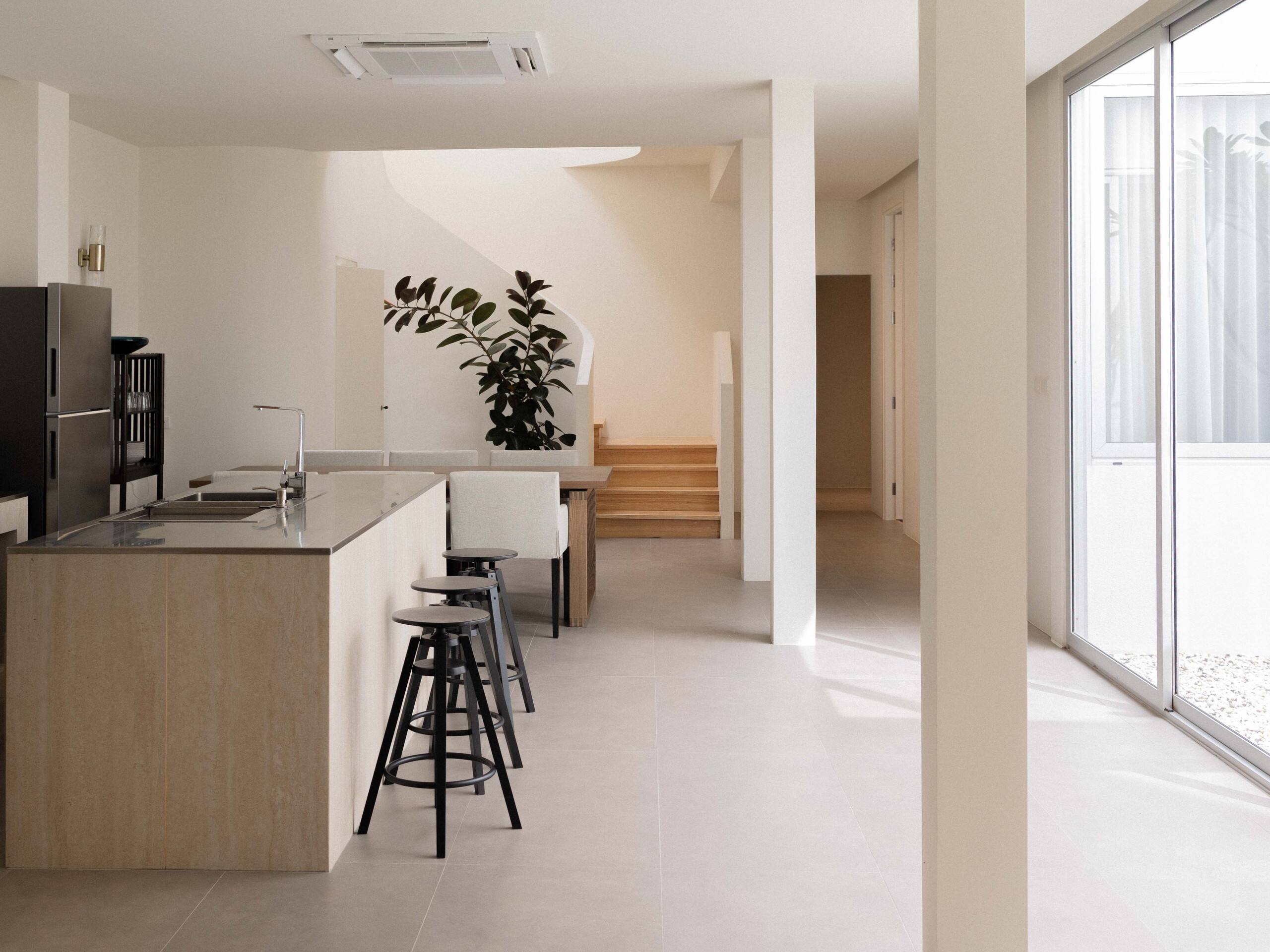 Contemporary fully equipped kitchen at Aube Chiang Mai